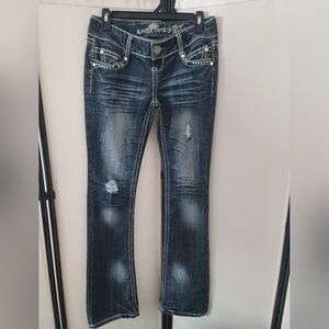 Y2K Almost Famous Dark Blue Boot Cut Jeans Size 3